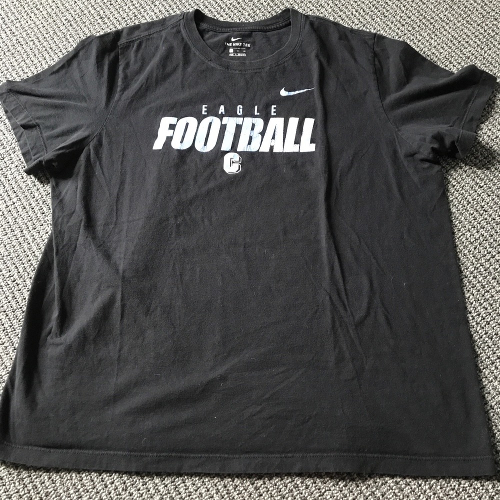 Nike Eagle‎ Football T-Shirt Mens XL Black Short Sleeve Graphic Tee Swoosh